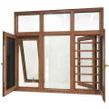 Wholesole yellow oak non toxic sunshade sliding door clear windows customized casement aluminium window